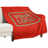 Custom Orange-Red Light Khaki Blanket
