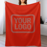 Custom Orange-Red Copper Rose Blanket