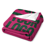 Custom Pink Moss Green Blanket
