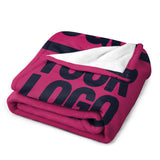 Custom Pink Steel Blue Blanket