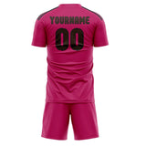 Custom Pink Brown Soccer Set