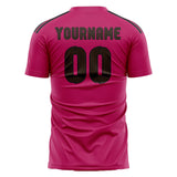 Custom Pink Brown Soccer Jersey