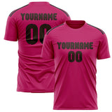 Custom Pink Brown Soccer Jersey