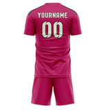 Custom Pink Cream Soccer Set