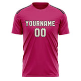 Custom Pink Cream Soccer Jersey