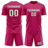 Custom Pink Cream Soccer Set