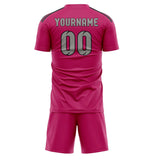 Custom Pink Gray Soccer Set