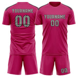 Custom Pink Gray Soccer Set
