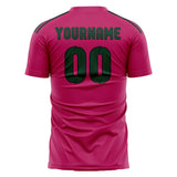Custom Pink Green Soccer Jersey