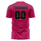 Custom Pink Dark Green Soccer Jersey