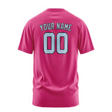 Custom Pink Light Blue T-Shirt