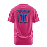 Custom Pink Sky Blue T-Shirt