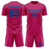 Custom Pink Sky Blue Soccer Set