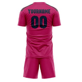 Custom Pink Blue Soccer Set