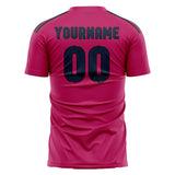 Custom Pink Blue Soccer Jersey