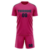 Custom Pink Blue Soccer Set