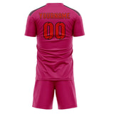 Custom Pink Orange Red Soccer Set