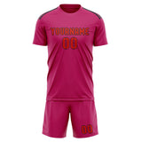 Custom Pink Orange Red Soccer Set