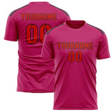 Custom Pink Orange Red Soccer Jersey