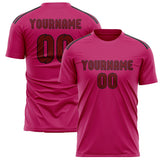 Custom Pink Crimson Red Soccer Jersey