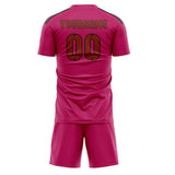 Custom Pink Coral Red Soccer Set