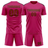 Custom Pink Coral Red Soccer Set
