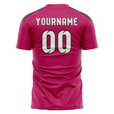 Custom Pink White Soccer Jersey