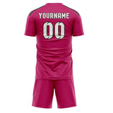 Custom Pink White Soccer Set