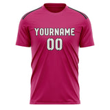 Custom Pink White Soccer Jersey