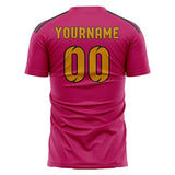 Custom Pink Yellow Soccer Jersey