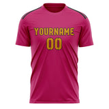 Custom Pink Yellow Soccer Jersey