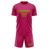 Custom Pink Yellow Soccer Set