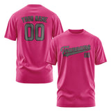 Custom Pink Dark Grey T-Shirt