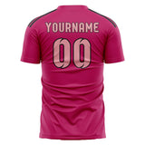 Custom Pink Light Pink Soccer Jersey