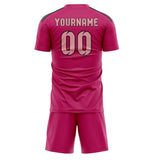 Custom Pink Light Pink Soccer Set