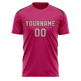 Custom Pink Light Pink Soccer Jersey
