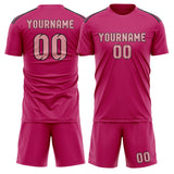 Custom Pink Light Pink Soccer Set