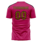 Custom Pink Khaki Soccer Jersey