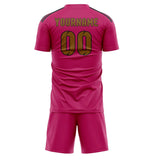 Custom Pink Khaki Soccer Set