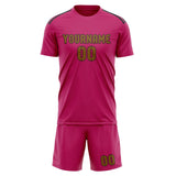 Custom Pink Khaki Soccer Set