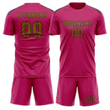 Custom Pink Khaki Soccer Set