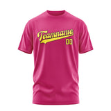 Custom Pink Light Yellow T-Shirt