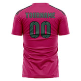 Custom Pink Blue Green Soccer Jersey