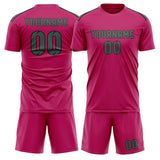 Custom Pink Blue Green Soccer Set