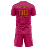 Custom Pink Orange Soccer Set