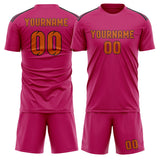 Custom Pink Orange Soccer Set