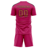 Custom Pink Copper Rose Soccer Set