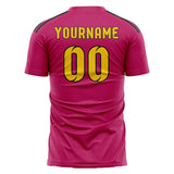 Custom Pink Gold Soccer Jersey