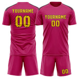 Custom Pink Gold Soccer Set