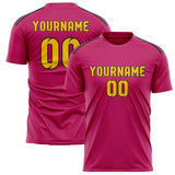 Custom Pink Gold Soccer Jersey
